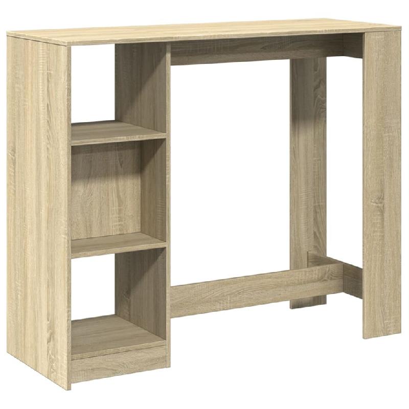 VidaXL Table de bar avec étagère chêne sonoma bois d'ingénierie Modèle Boréal Soleil Pro - 854393_0