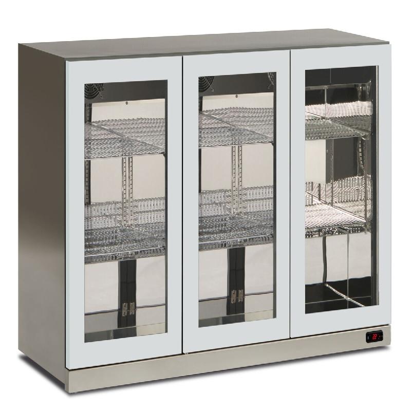 Vitrine réfrigérée murale inox ventilée, dégivrage auto, LED, temp. -2/+10 °C, LxPxH 135x56,5x85,2 cm, COLDWALL300INOX - 4578_0