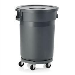 Poubelle 120 L H 910 mm Diamètre 460 mm Was Germany - blanc plastique 9219 120_0