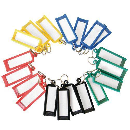 100 PORTE CLEFS AVEC ANNEAU COLORIS ASSORTI