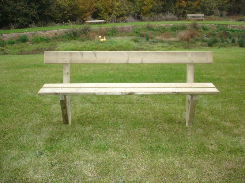 Banc public en bois - Cdirect-Pro Forestier 1,50 m - Pin nord rouge Finlande - Haute résistance - Livré monté_0