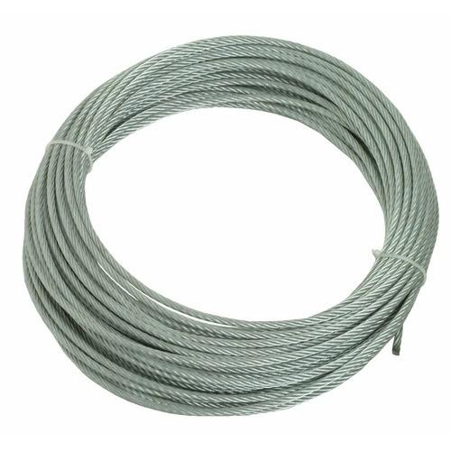 CÂBLE TYPE AVIATION - ACIER GALVANISÉ - 7 TORONS DE 19 FILS - 6 MM - ROULEAU DE 25 M BRICOZOR