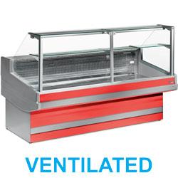 Comptoir vitrine réfrigéré à vitre droite 90° ventilé - modèle Elegance PLUS - dimensions 2000x1040xh1300 mm - T° 0°+2°_0