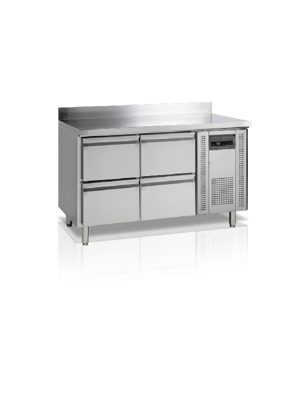 Desserte réfrigérée positive 4 tiroirs GN1/1 - Inox AISI304 - 272L - TEFCOLD - CK7240_0