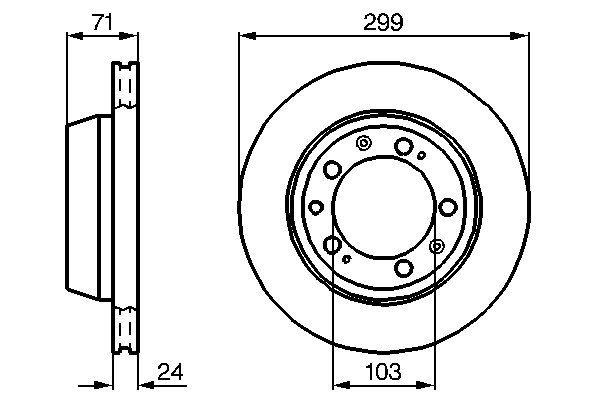 Disque de frein Bosch 0986478417 - ventilé de l'intérieur - arrière - boîte de 2 disques_0