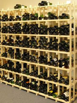 Étagère de stockage de bouteilles de vin : 600 - robuste, économique, 8 colonnes, 6 rangées_0