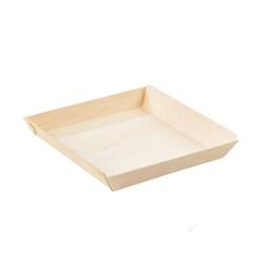 Packnwood FHC - 100Pcs - Barquette carrée en bois 