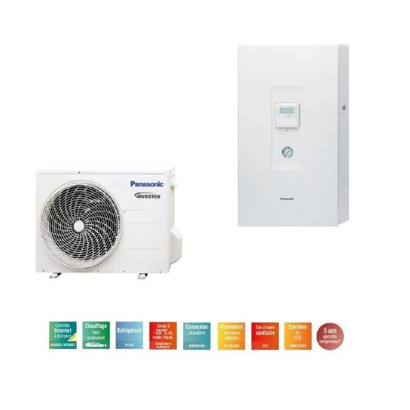 Pompe à Chaleur Panasonic Aquarea Sdf Sdc Bi Bloc Haute Performance Petite Puissance 5 Kw Chauffage Et Refroidissement
