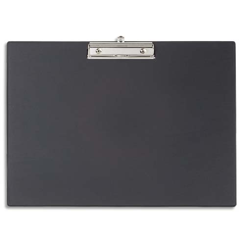 PORTE-BLOC, PLASTIFIÉ, FORMAT A3 PAYSAGE, NOIR - LOT DE 3