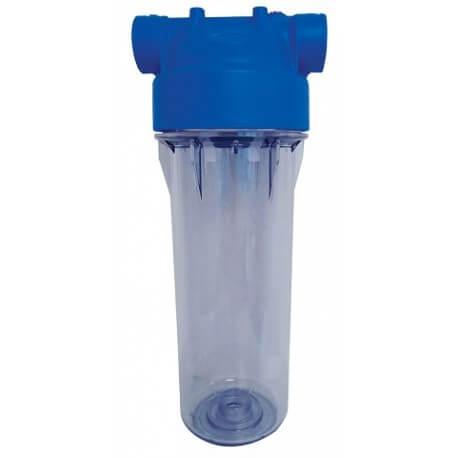 Porte filtre transparent 9-3/4 pouces polyvalent avec équerre de fixation et clé_0