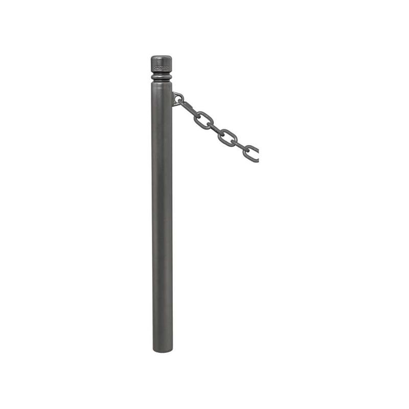 Potelet carrefour à chaînes - Jesignale - acier Ø60 ou Ø76 mm - finition galva ou peinture sur zinc_0