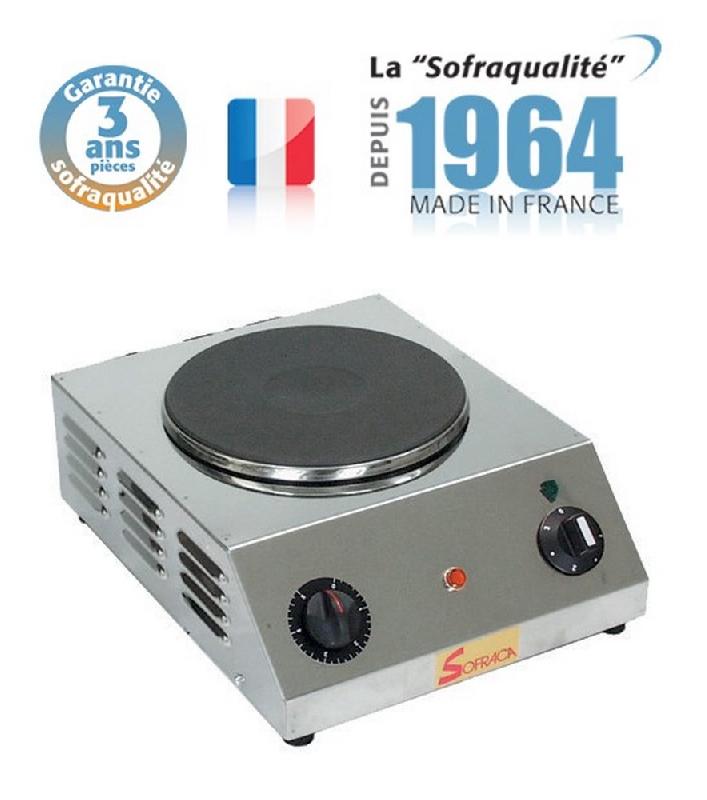 Réchaud électrique monophasé avec 1 plaque - diamètre 220 mm - 27132S - puissance 2600W_0