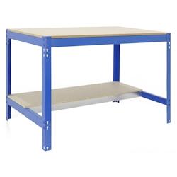SimonRack Banque de travail SIMONWORK BT0 1500x600 BLEU/BOIS - métal 8435104992050_0