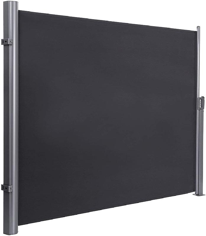 STORE LATÉRAL EXTRACTIBLE BRISE VUE PARE SOLEIL CERTIFIÉ PAR TISSUS EN POLYESTER 280 G GRIS FONCÉ 180 X 300 GRIS FONCÉ 12_0000200_0