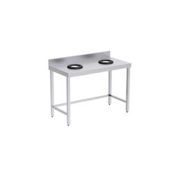 Table de Recyclage Ouverte Murale Profondeur 600 mm         Acier inoxydable 1500x600x600x850mm DISTFORM - gris inox 0641094539627_0