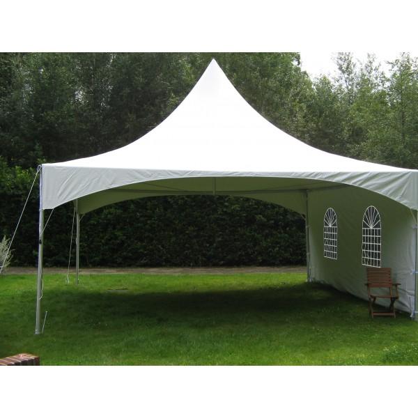 Tente pagode marquise 6m x 6m - armature aluminium - toile PVC ignifugée M2 - pack complet_0