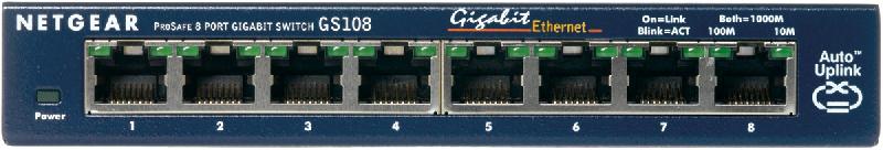 NETGEAR ProSafe GS108GE - Switch 8 ports Gigabit Ethernet non-géré, boîtier compact, sans ventilateur_0