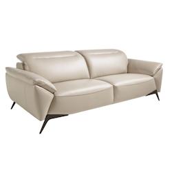 AC ANGEL CERDA Angel Cerdá Canapé 3 places en cuir taupe 6132C 223 x 107 x 102 - gris fourrure 8435631020998_0