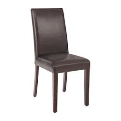 Chaises en Simili Cuir Marron Foncé - Lot de 2 - Bolero - blanc GF955_0
