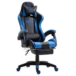 CLP Fauteuil de Bureau Ignite Similicuir Noir / Bleu - bleu polyester 1925603101_0