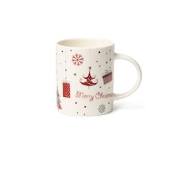Excelsa - Lot de 4 mugs Merry Christmas en céramique 30 cl - Multicolore - Réf. 66073_0