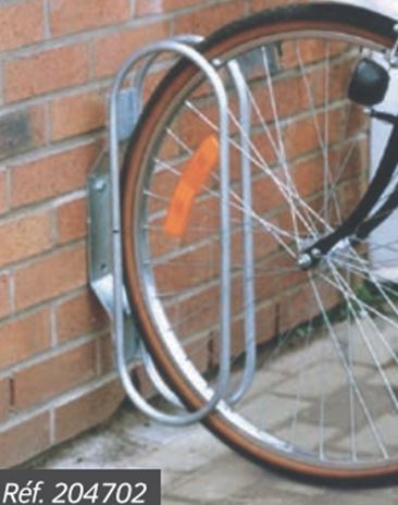 Griffe murale fixe en acier galvanisé à fixer sur un mur par vis et chevilles pour support de vélo_0