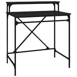 Helloshop26 - Bureau table poste de travail meuble d'ordinateur informatique étude 80 x 50 x 90 cm bois d'ingénierie et fer noir 02_0023923 - 300021_0