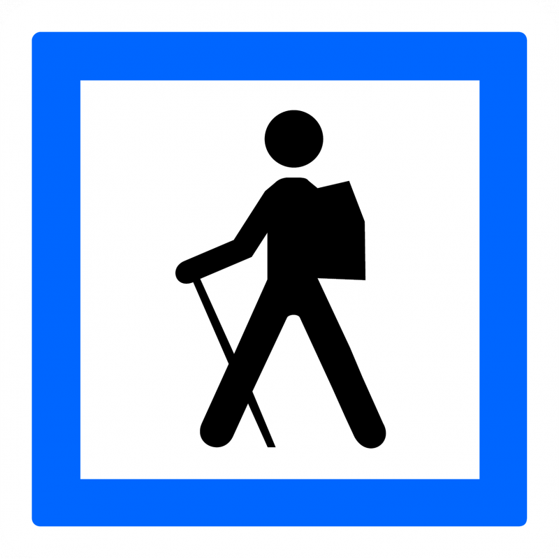 Panneau service point de départ d'une itinéraire pédestre CE6A - WP Signalisation - Made in France_0