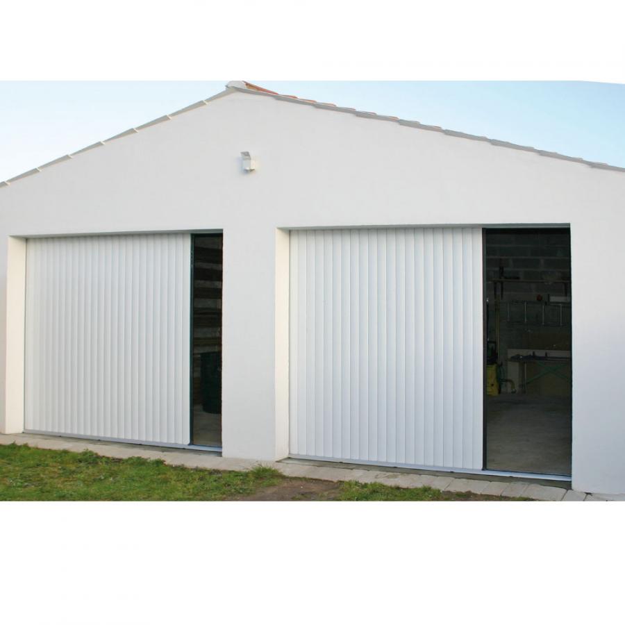 Porte de garage enroulable / motorisée / lames en aluminium_0