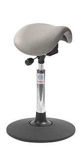 Siège selle réglable - Mini Easy Seat Sway - Imitation cuir gris - idéal pour bureaux et coworking_0