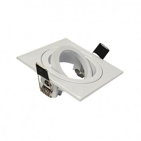 Support de spot carré blanc 88x88 mm - Spot pour LED_0