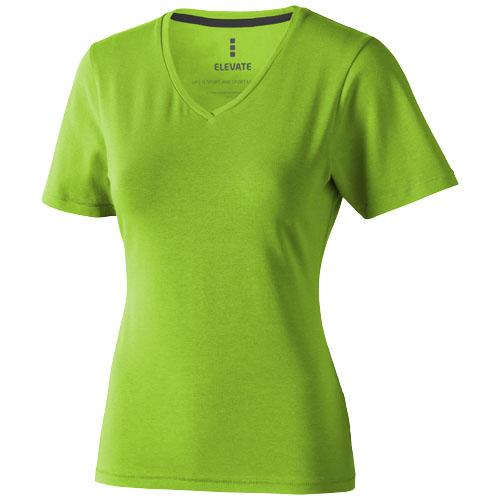 T-shirt bio manches courtes pour femme Kawartha - col V, tissu extensible, 95% coton biologique, 200 g/m²_0
