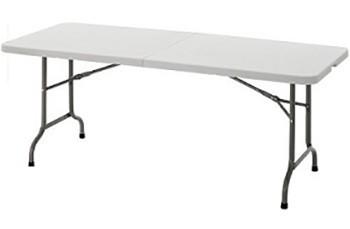 Table pliante multi-usages avec poignée - Surface synthétique stable - Charge maximale 450 kg_0