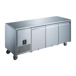 Table Réfrigérée Positive Inox 3 Portes GN 1/1 - 420L Froid Ventilé Premium - Polar Série U - UA007_0