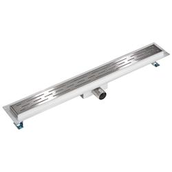 Tectake Caniveau de douche design 1 - 70 cm - 401272 - argenté inox 401272_0