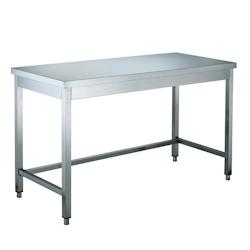 Vaiotec Table de travail EASYLINE / accessible aux personnes en fauteuil roulant, 1600 x 700 mm - inox 10140_0