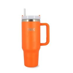 Yack - Gobelet Yack 1.2l En Acier Inoxydable Orange Avec Couvercle Et Paille - 3256391030837_0