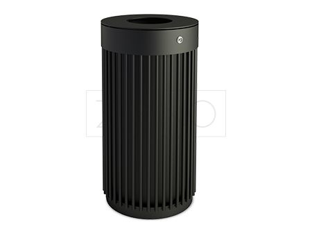 03.053.Sc - Poubelle urbaine Tubus Zano 65L - acier brossé, noir ou inoxydable_0