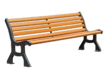 Banc public en plastique recyclé - Design éco-responsable City - Longueur 2m - Finition Gris Anthracite_0