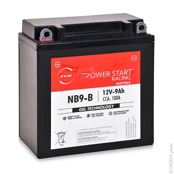 BATTERIE MOTO GEL YB9-B / 12N9-4B-1 / NB9-B 12V 9AH_0