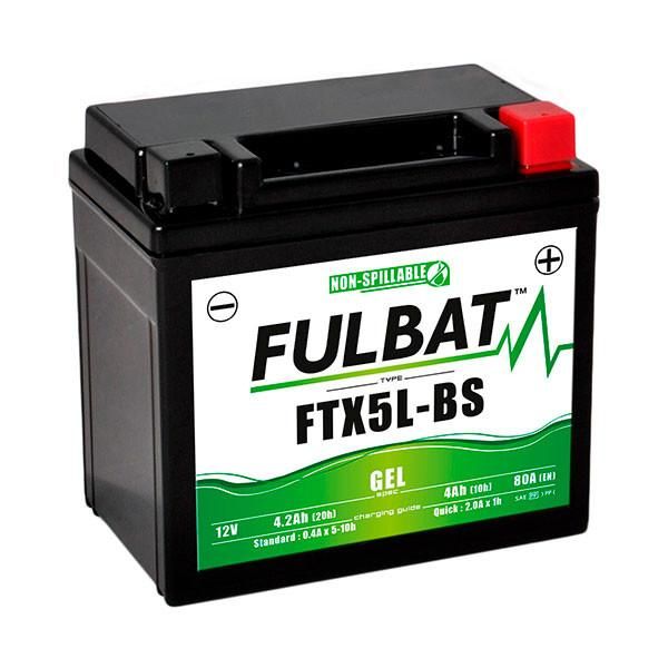 BATTERIE MOTO GEL YT5L-BS / YTX5L-BS / FTX5L-BS 12V 4AH_0