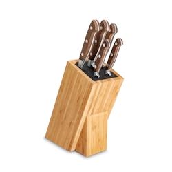 Bloc en bois de 5 couteaux forgé Georges -  Marron Autre Inox Tarrerias Bonjean - marron inox 3118220037601_0