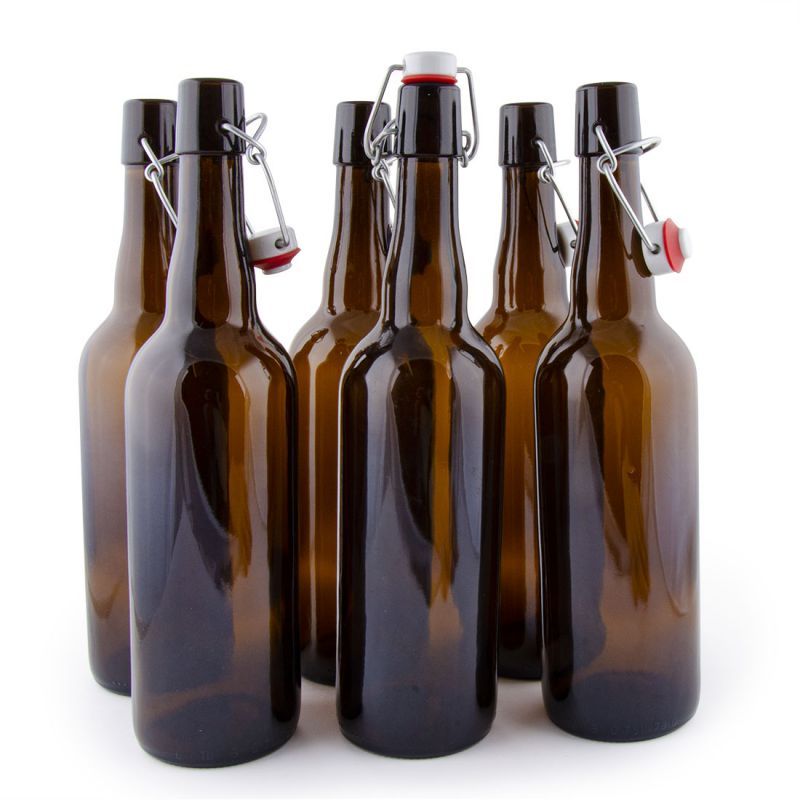 Bouteille bière en verre - fermeture mécanique - disponibles en plusieurs formats, bagues et couleurs_1