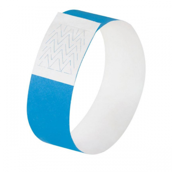 Bracelet d'identification personnalisable - 120 bracelets bleu fluo - résistant et inviolable_0