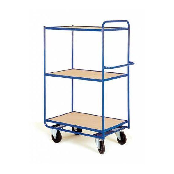 Chariot manuel à étagères - 3 niveaux - Gris clair - 7 coloris disponibles - Marque Rolléco_0