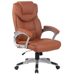 CLP Fauteuil de bureau XL Texas V2 Similicuir Marron clair - marron polyester 315407_0