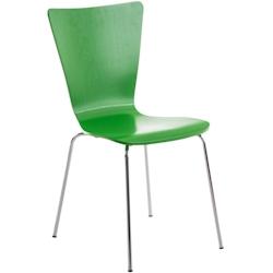 Décoshop26 - Chaise de cuisine salle à manger x1 empilable en bois vert et structure stable à quatre pieds en métal 10_0003238 - 3000251471335_0