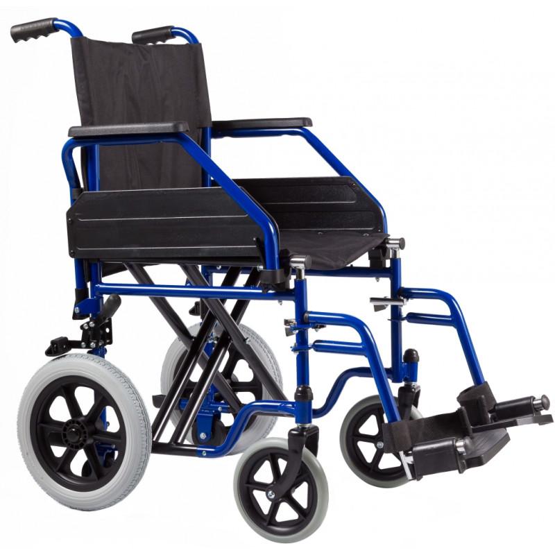 Fauteuil de transfert BlueSeat - compact, pliant, maniable avec roues amovibles et freins intégrés_0