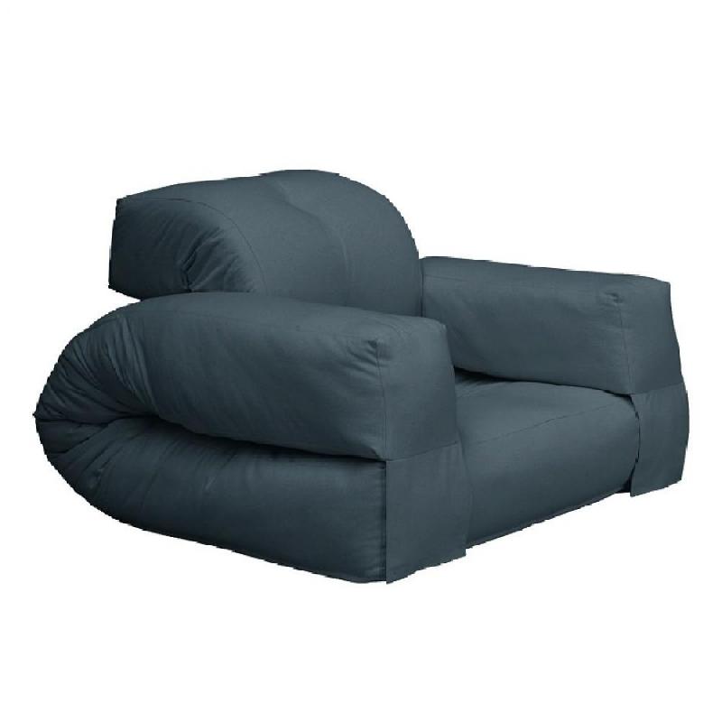 FAUTEUIL FUTON STANDARD CONVERTIBLE HIPPO CHAIR COULEUR BLEU PÉTROLE_0