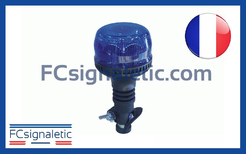 Gyrophare Gyroled bleu embase hampe classe 1 rotatif STANDBY MERCURA 21934-02_0